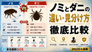 【2026年最新】その痒み、どっち？ダニとノミの「刺された跡」を見分ける決定的な違いと今すぐすべき室内対策